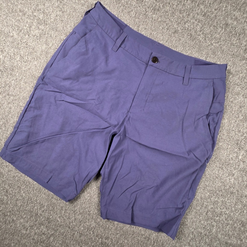 Lululemon Commission Shorts Mens 31 Purple Chino Golf Stretch Casual 9" Inseam